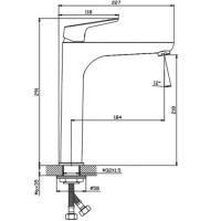 5521021B Life Змішувач д/раковини, високий, чорний мат (1 сорт) DEVIT фото 1