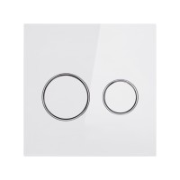 Клавіша змиву Nest UNI 190x190x13 мм, Glass White, кругла QT0211P01V1176W Qtap QTAP