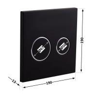 Клавіша змиву Nest UNI 190x190x13 мм, Matt Black, кругла QT0211P01V1178MB Qtap QTAP фото 1