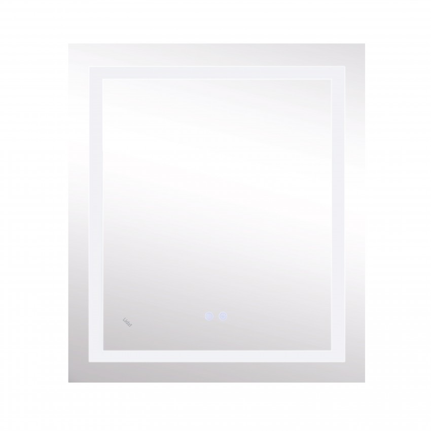 Дзеркало настінне Kubis (KU1) 700х800 мм, прямокутне, з LED-підсвічуванням Touch, антизапотіванням, димером, рег. яскравості Lidz LIDZ фото 3