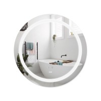 Дзеркало настінне Aria (AR1) R600 мм, кругле, з LED-підсвічуванням Touch, антизапотіванням, димером, рег. яскравості Lidz LIDZ