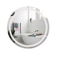 Дзеркало настінне Aria (AR1) R800 мм, кругле, з LED-підсвічуванням Touch, антизапотіванням, диммером, рег. яскравості Lidz LIDZ