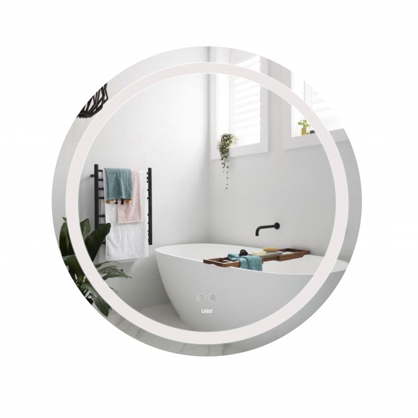 Дзеркало настінне Aria (AR1) R800 мм, кругле, з LED-підсвічуванням Touch, антизапотіванням, диммером, рег. яскравості Lidz LIDZ