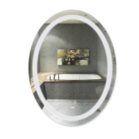 Дзеркало настінне Vida (VI1) 700х500 мм, овальне, з LED-підсвічуванням Touch, антизапотіванням, димером, рег. яскравості Lidz LIDZ