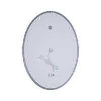 Дзеркало настінне Vida (VI1) 700х500 мм, овальне, з LED-підсвічуванням Touch, антизапотіванням, димером, рег. яскравості Lidz LIDZ фото 4