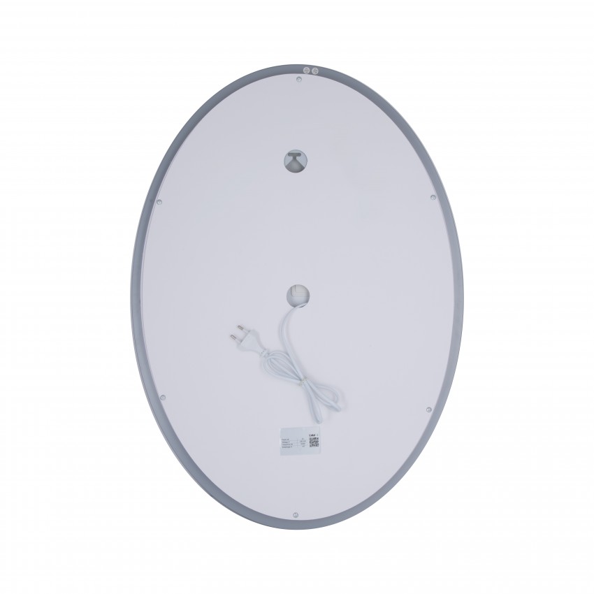 Дзеркало настінне Vida (VI1) 700х500 мм, овальне, з LED-підсвічуванням Touch, антизапотіванням, димером, рег. яскравості Lidz LIDZ фото 4