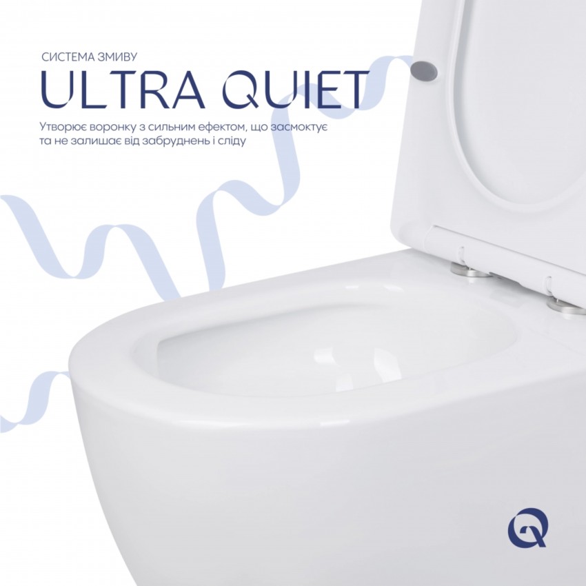 Унітаз підлоговий Jay Eco Ultra Quiet 640x360x835 мм, White, з сидінням Slim Duroplast/ Soft-close/ Quick Release QTJAY27W48749 Qtap QTAP фото 4