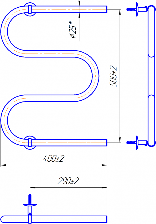 Змійка 25  525х400/500 MARIO фото 1
