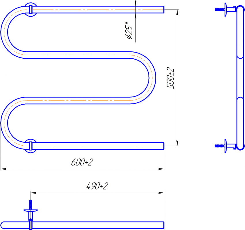 Змійка 25  525х600/500 MARIO фото 1