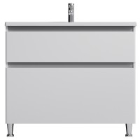 M85-FSX1002-WC1002WG38	 X-Joy, База з раковиною, на підлогу, 100 см, 2 ящика, білий глянець (1 сорт) AM.PM