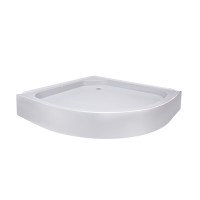 Душовий піддон Kapielka ST80x80x14 низький, напівкруглий, діаметр зливу 52 мм Lidz LIDZ фото 2