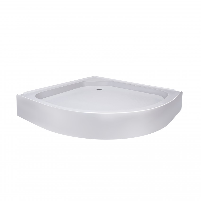 Душовий піддон Kapielka ST80x80x14 низький, напівкруглий, діаметр зливу 52 мм Lidz LIDZ фото 2