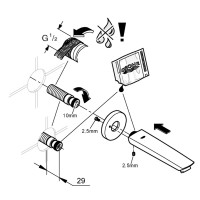134482433 Eurosmart Вилив для ванни, чорний (1 сорт) GROHE фото 3