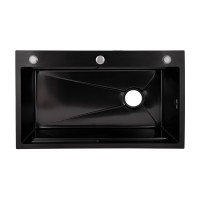 Мийка для кухні інтегрована Handmade H7545B Decor Black PVD Honeycomb 3,0/1,0 мм LDH7545BDECPVD48373 Lidz LIDZ фото 2