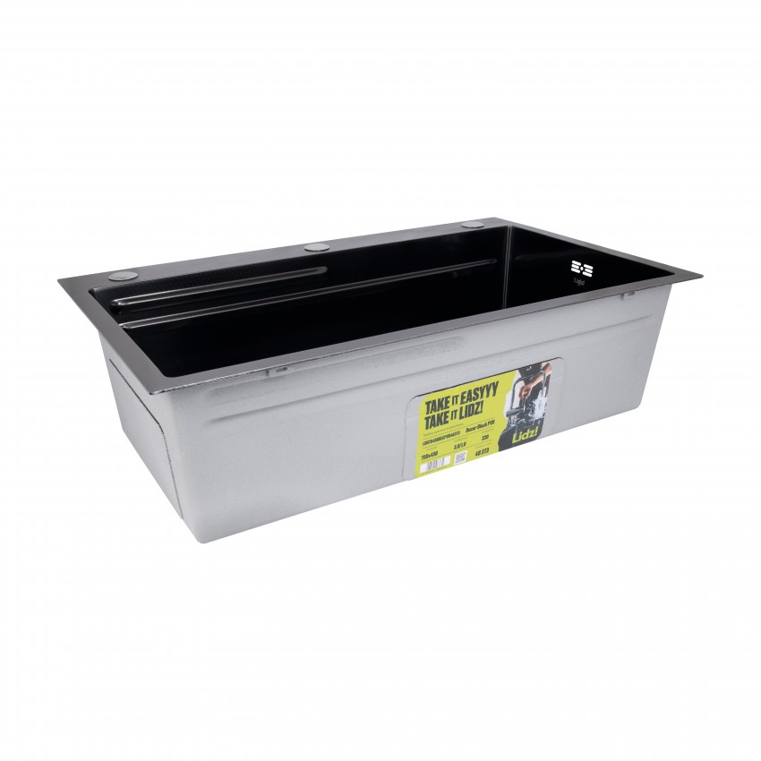 Мийка для кухні інтегрована Handmade H7545B Decor Black PVD Honeycomb 3,0/1,0 мм LDH7545BDECPVD48373 Lidz LIDZ фото 4