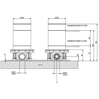 58099-031 INCISO  Внутрішня частина для змішувача (монтаж з підлоги), хром (1 сорт) GESSI фото 1