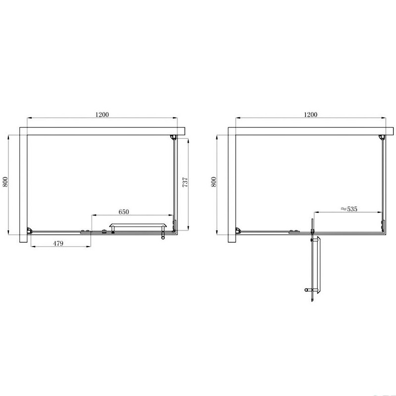 FEN2323 COMFORT Двері до кабіни душової, скло прозоре (1 сорт) DEVIT фото 1