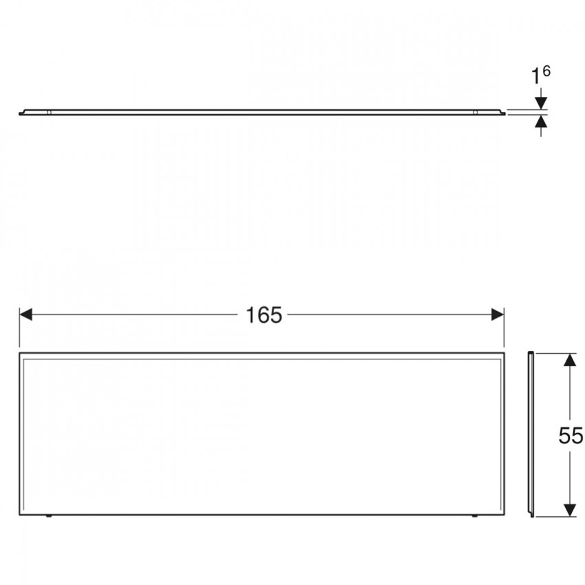 PWP2372000 UNI 2 Універсальна фронтальна панель 170 см до прямокутної ванни, МДФ (без кріплень) (1 сорт) KOLO фото 3