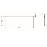 W72UA-170-070W-P1  Панель фронтальна для ванн Spirit, X-joy 170х70, біла (1 сорт) AM.PM фото 1
