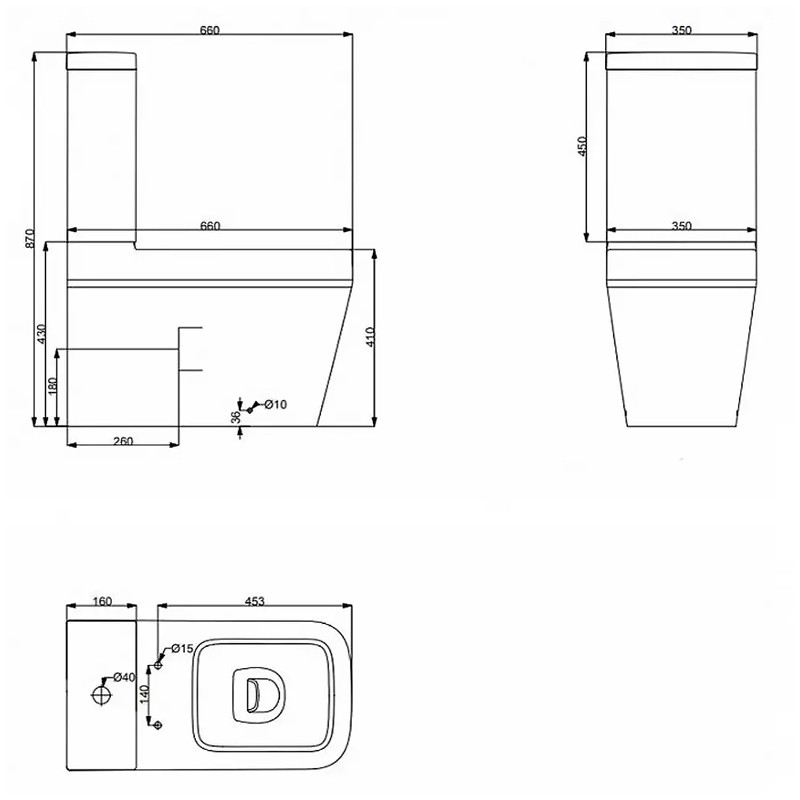 3112130 OPTIMA  Бачок зі зливним механізмом д/компакту 3110130 (1 сорт) DEVIT фото 2