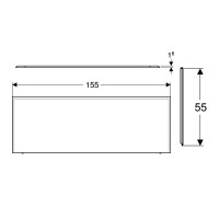 PWP2361000 UNI 2 Універсальна фронтальна панель 160 см до прямокутної ванни, МДФ (без кріплення) (1 сорт) KOLO фото 1