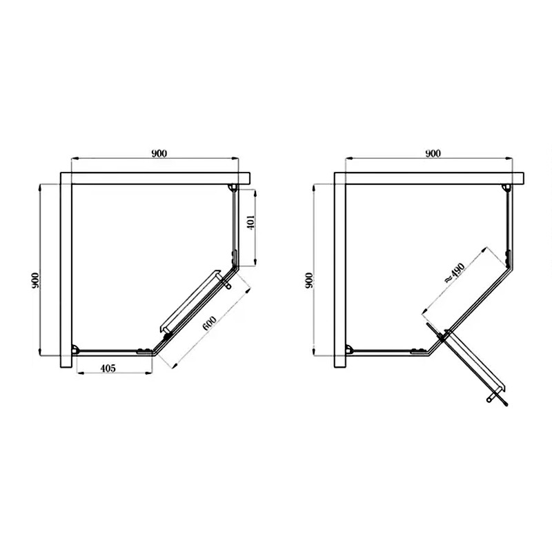 FEN0123 Comfort S07 Скло бокове праве-401 д/душ.кабіни, прозоре (1 сорт) DEVIT фото 1