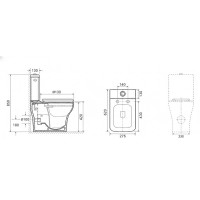 8890020 Line Чаша унітаза до компакту (1 сорт) PRIMERA фото 1