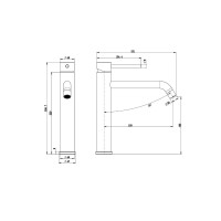 550533C Flow Змішувач д/раковини, високий, хром (1 сорт) DEVIT фото 1