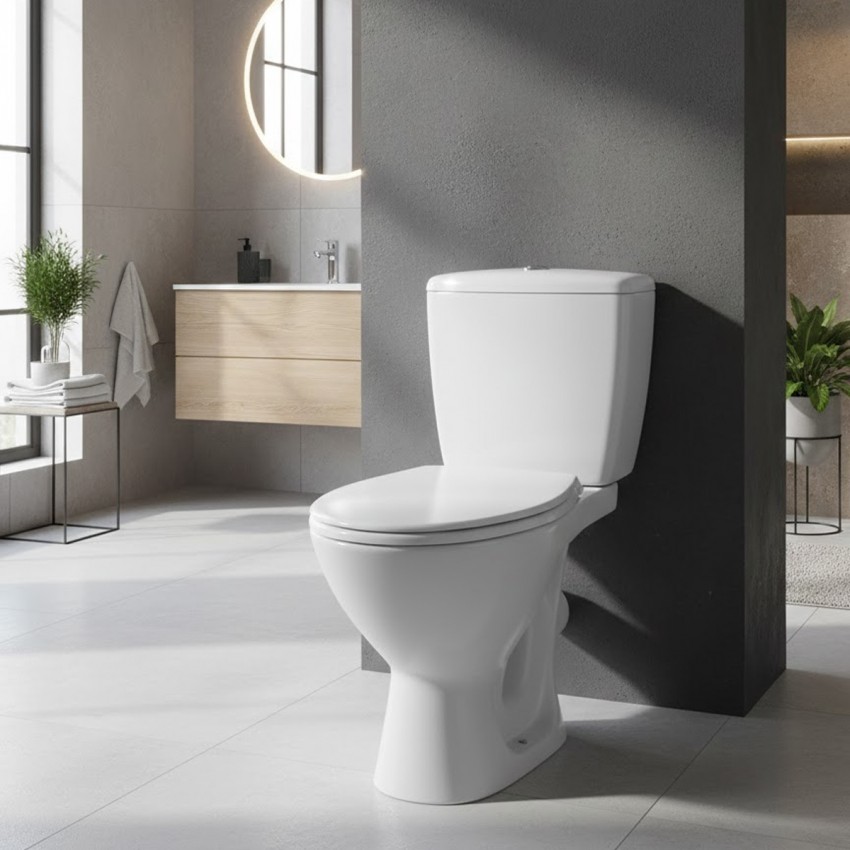 Компакт 869 ATENA 010 3/6 кришка поліпр, гор.випуск, боковий підвід, білий глянець (1 сорт) CERSANIT-С Україна фото 1