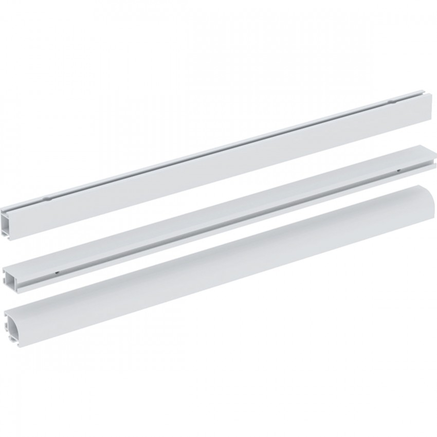 SU00016 Комплект профілей для універсальних панелей UNI 2 (фронтальна + бокова), кутовий монтаж, білий (1 сорт) KOLO
