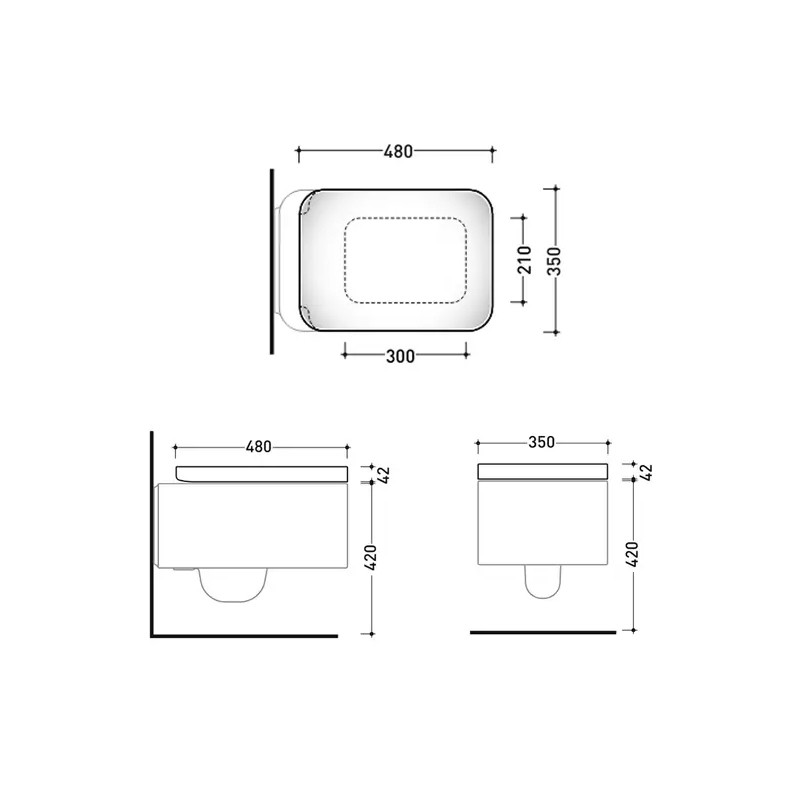 NLCW03 NILE Кришка для унітаза soft close, Антрацит (1 сорт) FLAMINIA фото 1