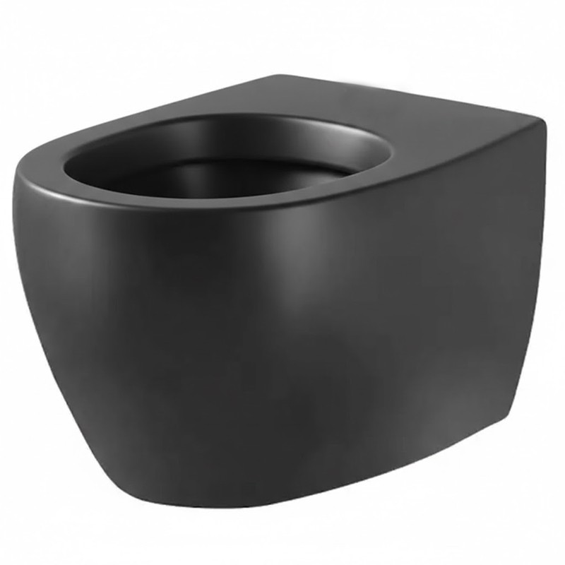 3020155B ACQUA NEW Унітаз підвісний безобідковий без кришки, чорний матовий (1 сорт) DEVIT фото 1