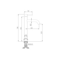 550536N Flow Змішувач д/раковини, високий, brushed nickel (1 сорт)
