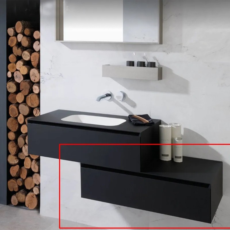 700015848 SOFT 90 MS-1 тумба додаткова, без вирізу під раковину,  noche ghost (1 сорт) GAMADECOR