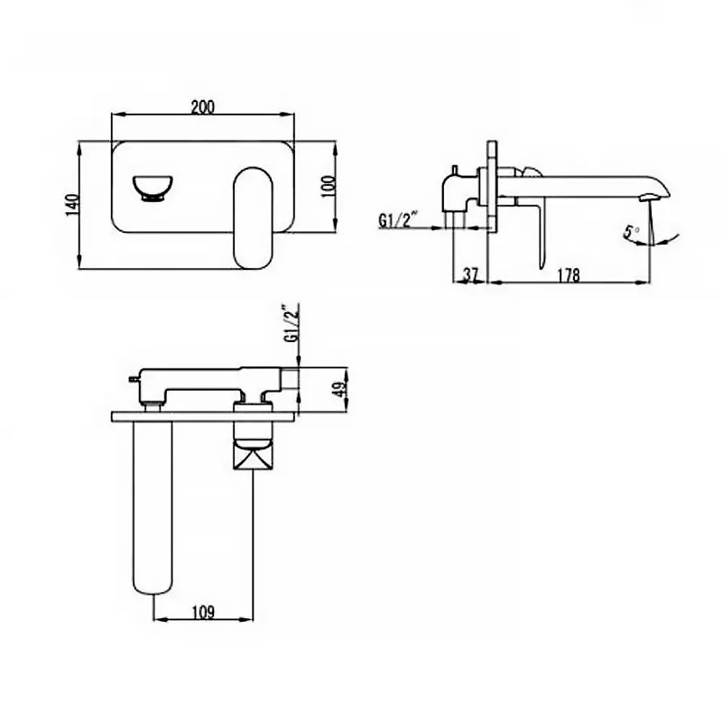 Вилив для змішувача 4311X141 IVEN, хром (1 сорт) DEVIT фото 2