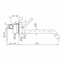 ZP1617.N1 ISYSTICK Зовнішня частина змішувача д/раковини, вбудов., чорний матовий goffrato (1 сорт) ZUCCHETTI фото 2