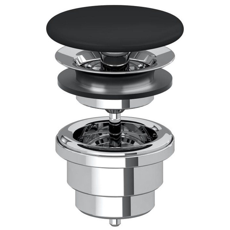 680800S5 Донний клапан, чорний мат (1 сорт) VILLEROY  BOCH