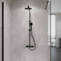 37520121B FRESH Змішувач до термостатичної душової системи, чорний матовий (1 сорт)