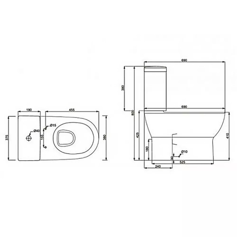 3110121 FRESH Чаша до компакту безобідкового + тонка кришка soft-close, quick-fix (1 сорт) DEVIT фото 2