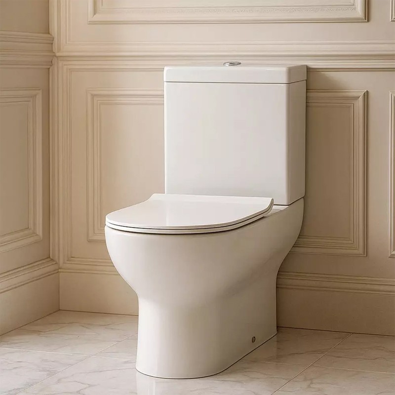 3110121 FRESH Чаша до компакту безобідкового + тонка кришка soft-close, quick-fix (1 сорт) DEVIT