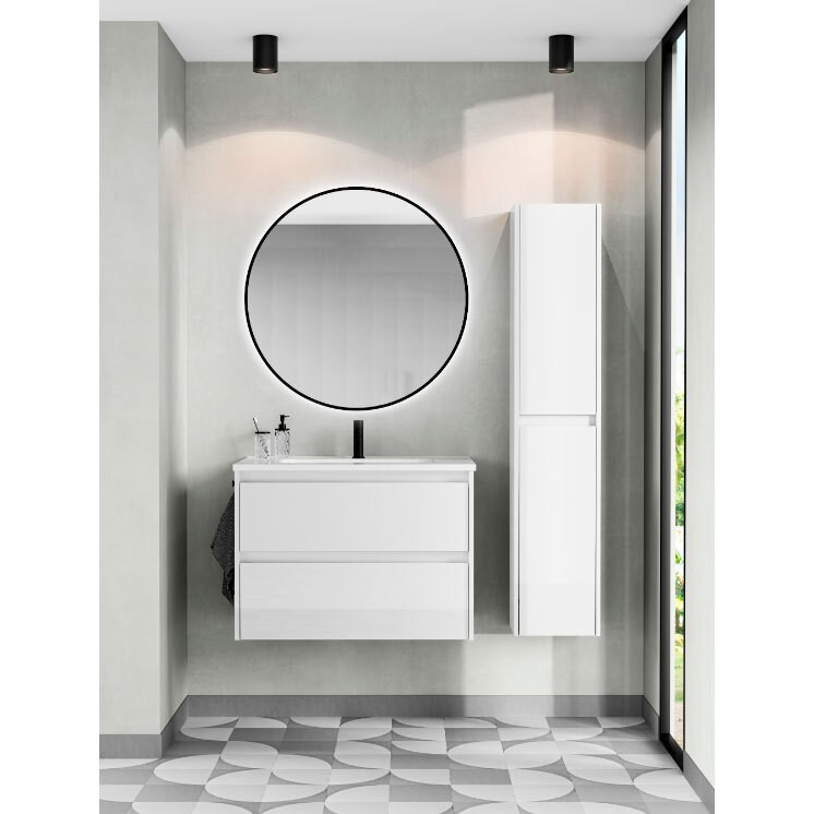 C0072482 (125067+126223)  Sansa  Тумба 70,  + раковина Enzo,  білий глянець (1 сорт) ROYO фото 4