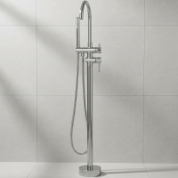 550538C Flow Змішувач для ванни з підлоги, хром (1 сорт) DEVIT фото 2