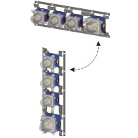 MDBOX019 modular box  Внутрішня частина до термостата на 3 виходи, вертикальна/горизонтальна установка (1 сорт) Paffoni фото 2