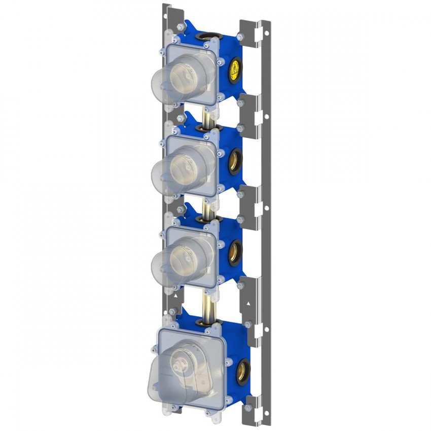 MDBOX019 modular box  Внутрішня частина до термостата на 3 виходи, вертикальна/горизонтальна установка (1 сорт) Paffoni фото 1