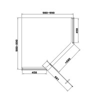 FEN0220 ART Скло дверцят S50 д/душ. кабіни (1 сорт) DEVIT фото 1