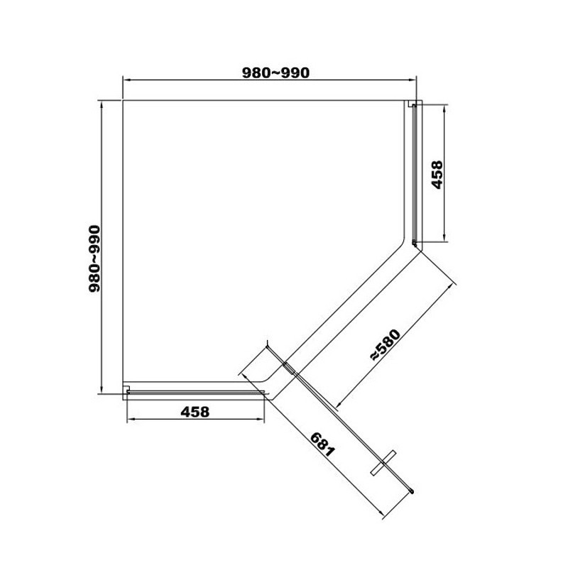 FEN0220 ART Скло дверцят S50 д/душ. кабіни (1 сорт) DEVIT фото 1