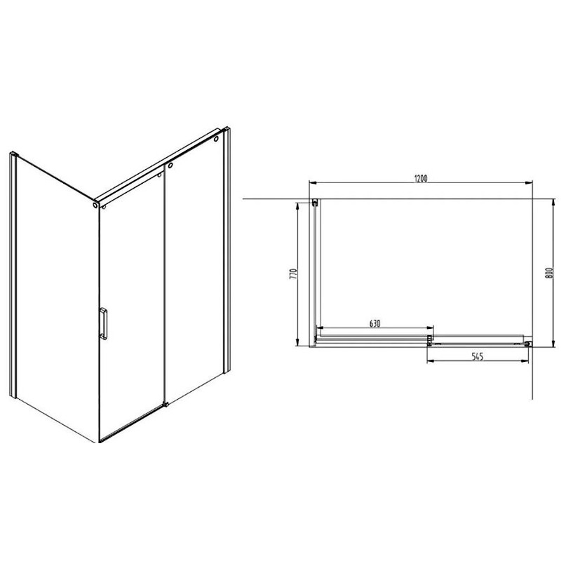 FEN1971 SOUL Скляні панелі до душ кабіни (1 пак = 3 шт) (1 сорт) DEVIT фото 1