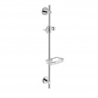 Стійка універсальна Sprha, Chrome, 700 мм, округла з полицею QT003 Qtap