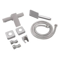 Змішувач для душу Kubis 010, Nickel (k35) із душовим гарнітуром LDKUB010NKS28535 Lidz LIDZ фото 4