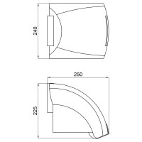 Сушарка для рук настінна Tarnow 0192, 1800 Вт, White LDTAR0192WHI32511 Lidz LIDZ фото 1